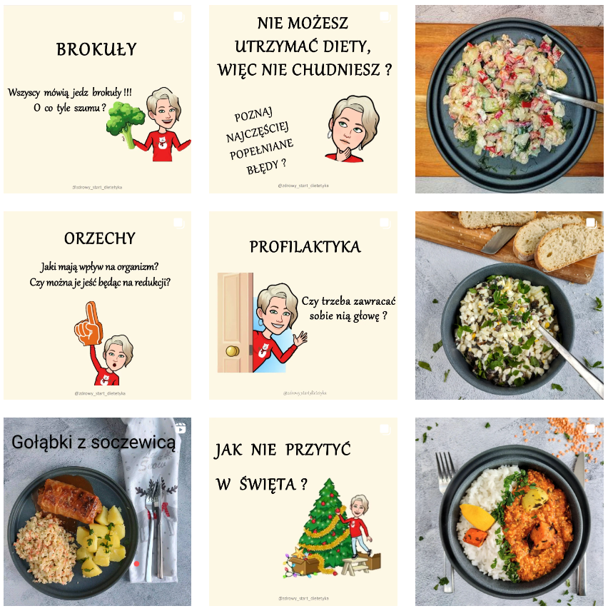 Strona główna ZDROWY START z logo i menu nawigacyjnym dietetyk Janina Kaczor